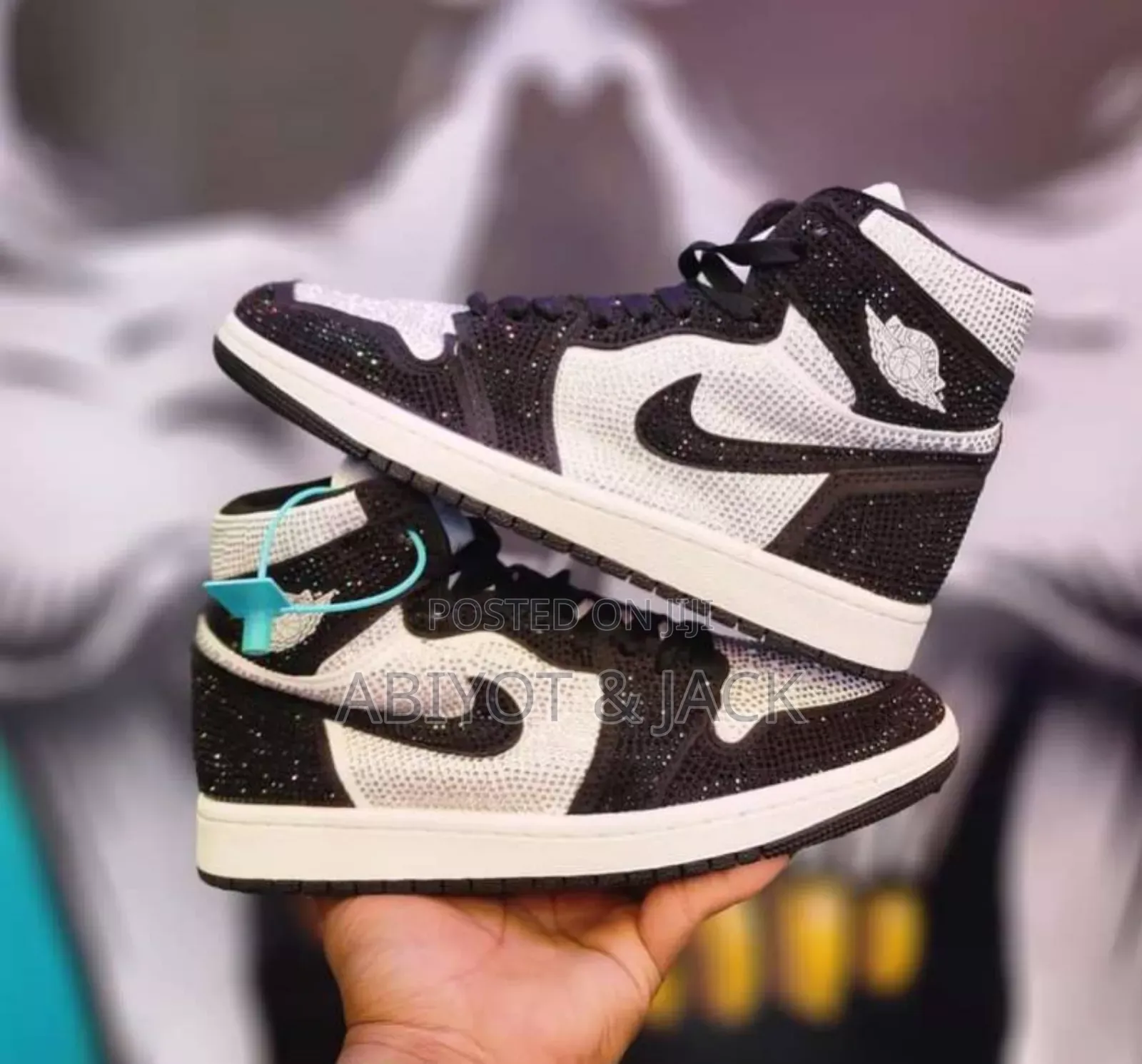 Air Jordan 1 High Retro ‘Panda Twist Bling’ Shoes