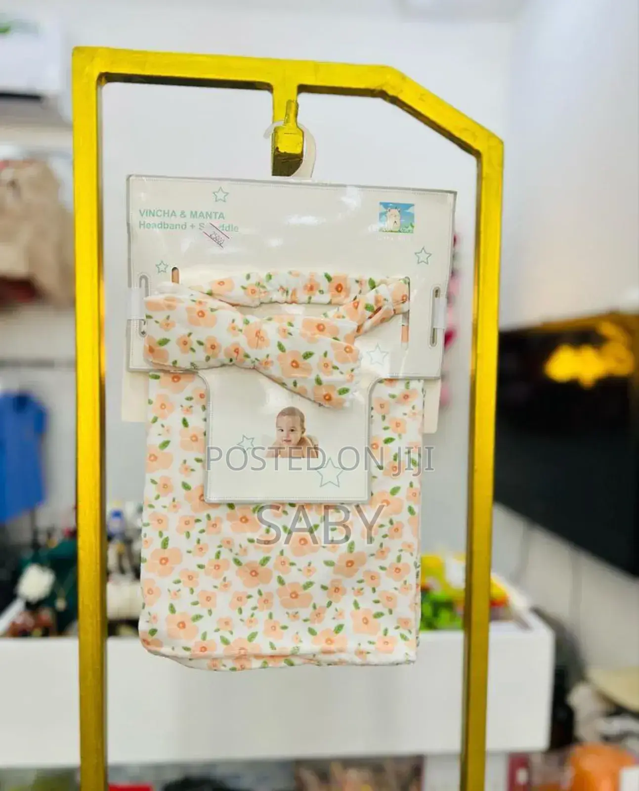 Baby Kids Swaddle and Hat or Headband