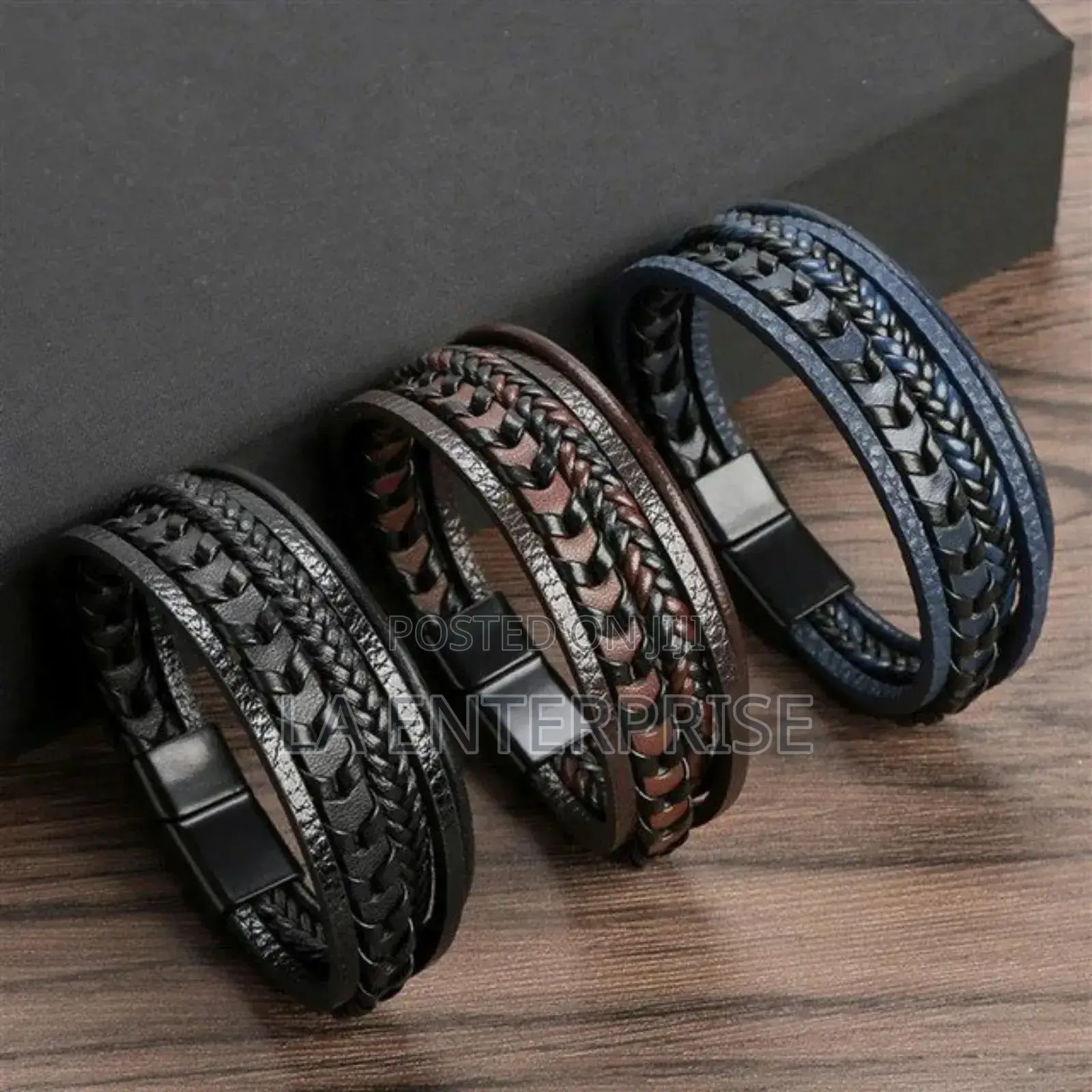 Woven and Leather Bracelet