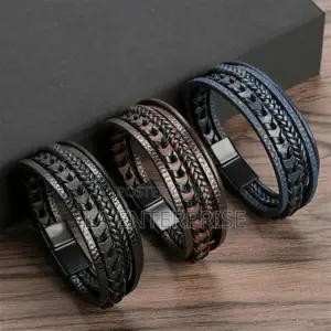 Woven and Leather Bracelet