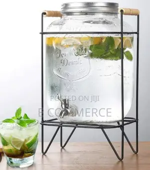 Photo - Glass Dispenser Jar With Rack