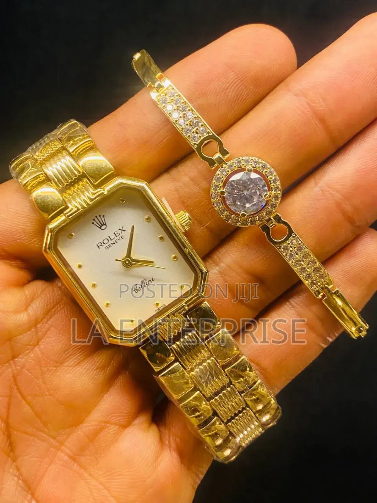 Luxury Ladies Watch+Hand Braclet