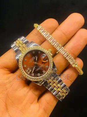 Luxury Ladies Watch+Hand Braclet