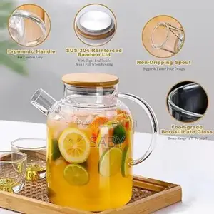 1.8 Litter Heat Resistance Glass Tea Pot