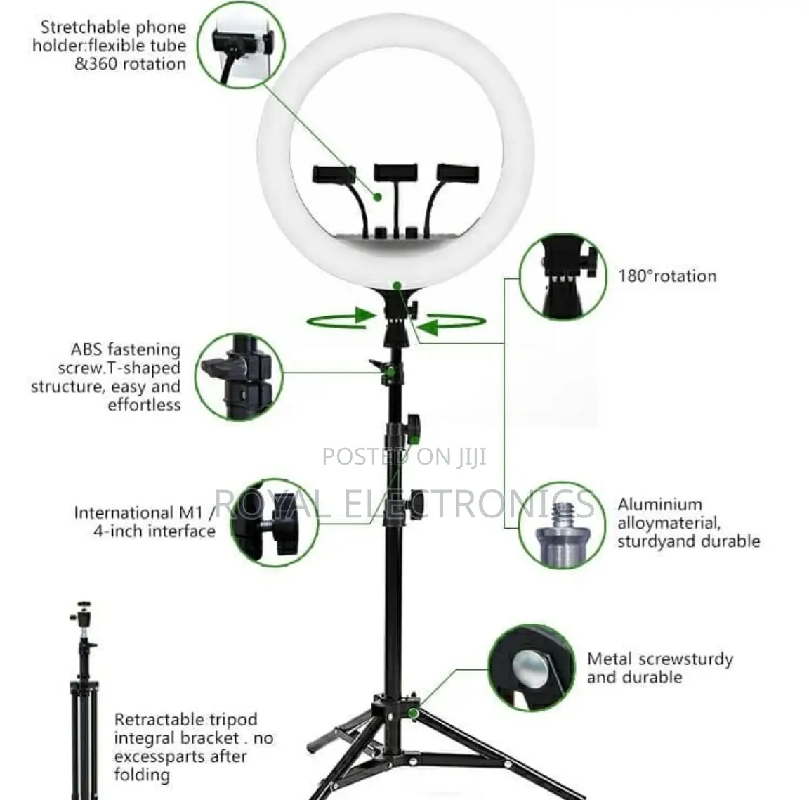 Ring Light - 21 Inch 60 W Dimmable Led With 2.1 Meter Stand
