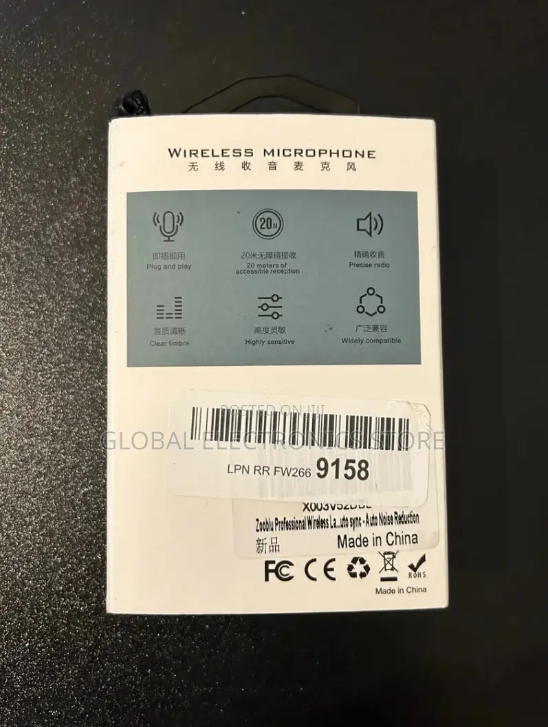 Professional Wireless Lavalier Microphone Withcharging Case