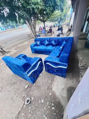 ሶፋ(l-Shape)Made of ማለዳ HD#1 Sponge Qlty Wood Materal