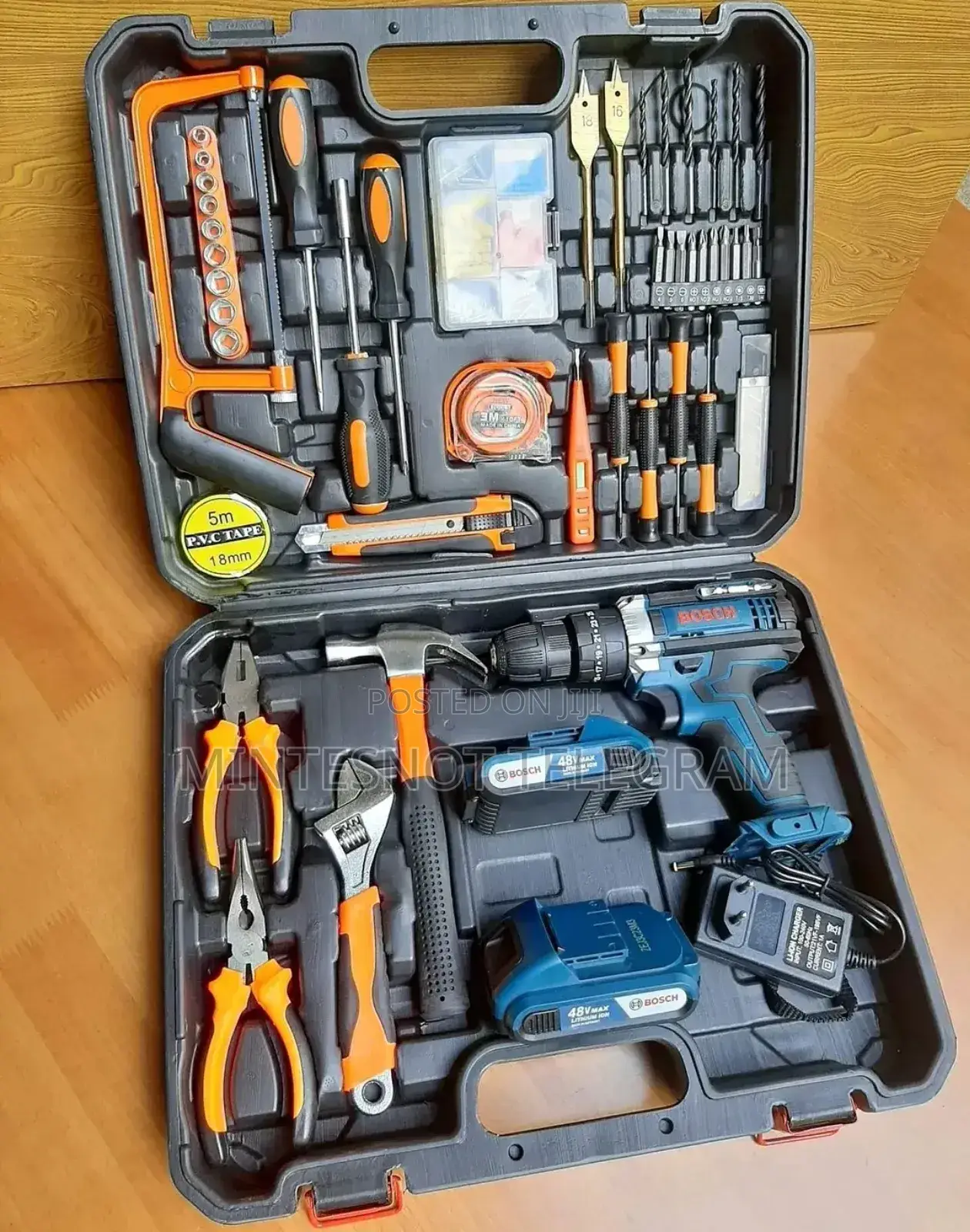 Drill With Accessories Chargeable Bosch Makita