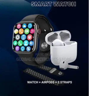 Photo - Series 9 Special ብራንድ 1 ስማርት ሰአት + 1 Airpods + 2 ተቀያሪ ማሰሪያ