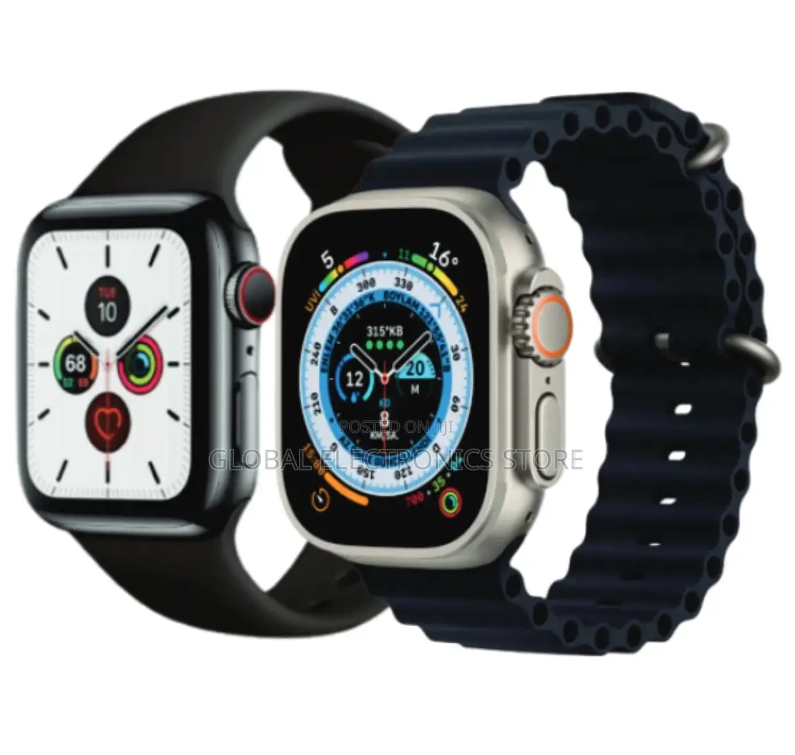 2 Smart Watch With and 7 Straps