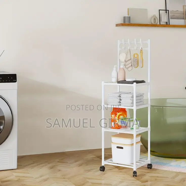 4 Tier Moveable Kitchen Storage Rack