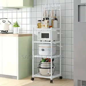 4 Tier Moveable Kitchen Storage Rack