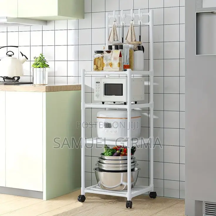 4 Tier Moveable Kitchen Storage Rack