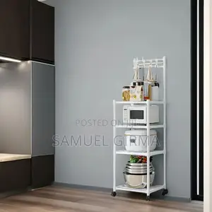 4 Tier Moveable Kitchen Storage Rack