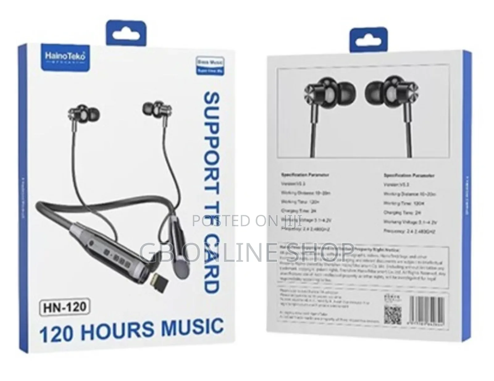 Haino Teko HN-120 Neckband 120 Playtime TF Card Support