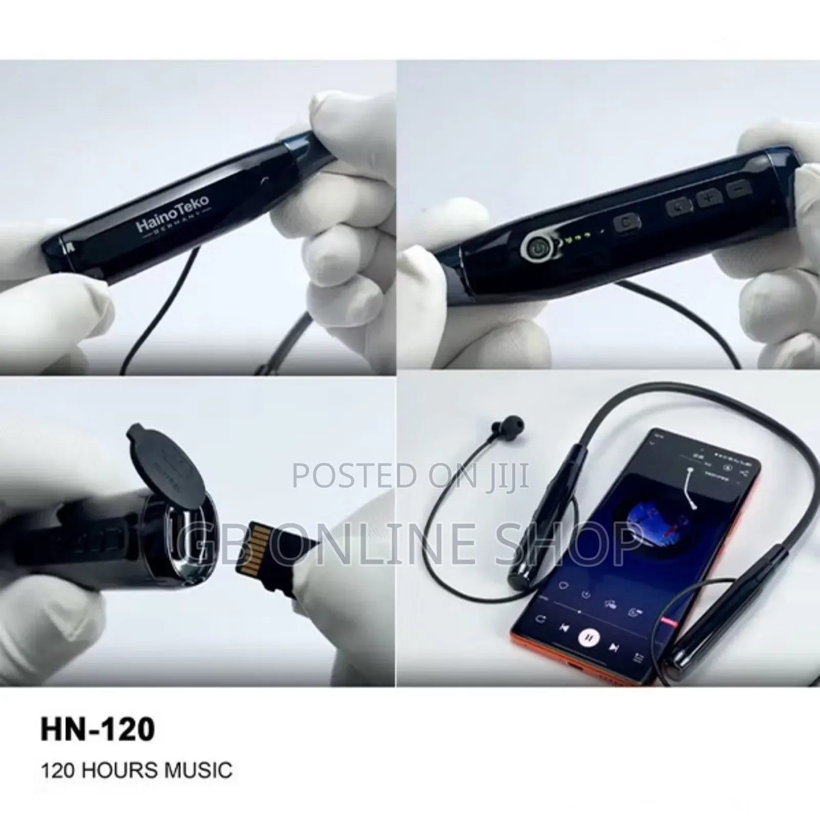Haino Teko HN-120 Neckband 120 Playtime TF Card Support