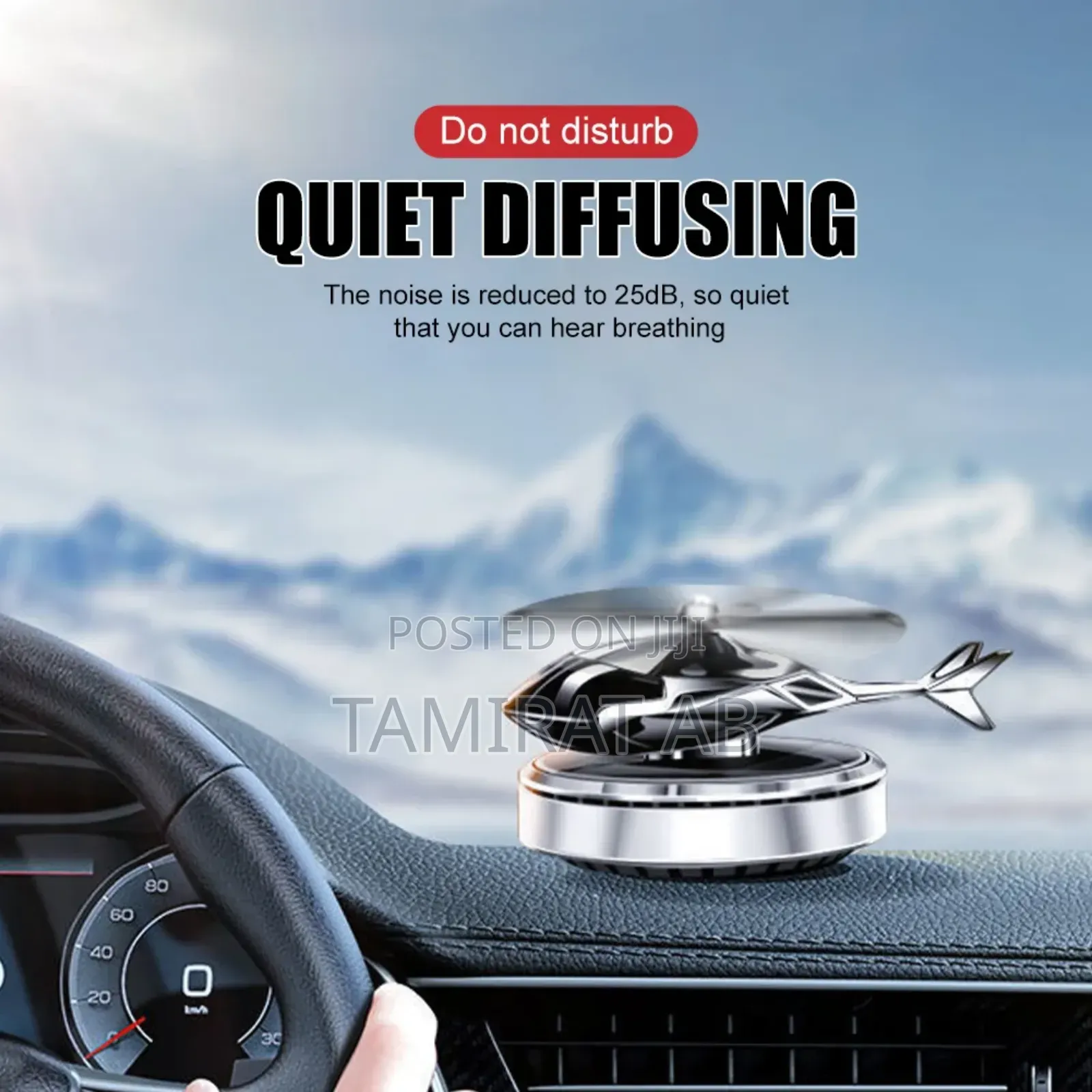 Solar Powered Car Helicopter Air Freshener -Aromatherapy