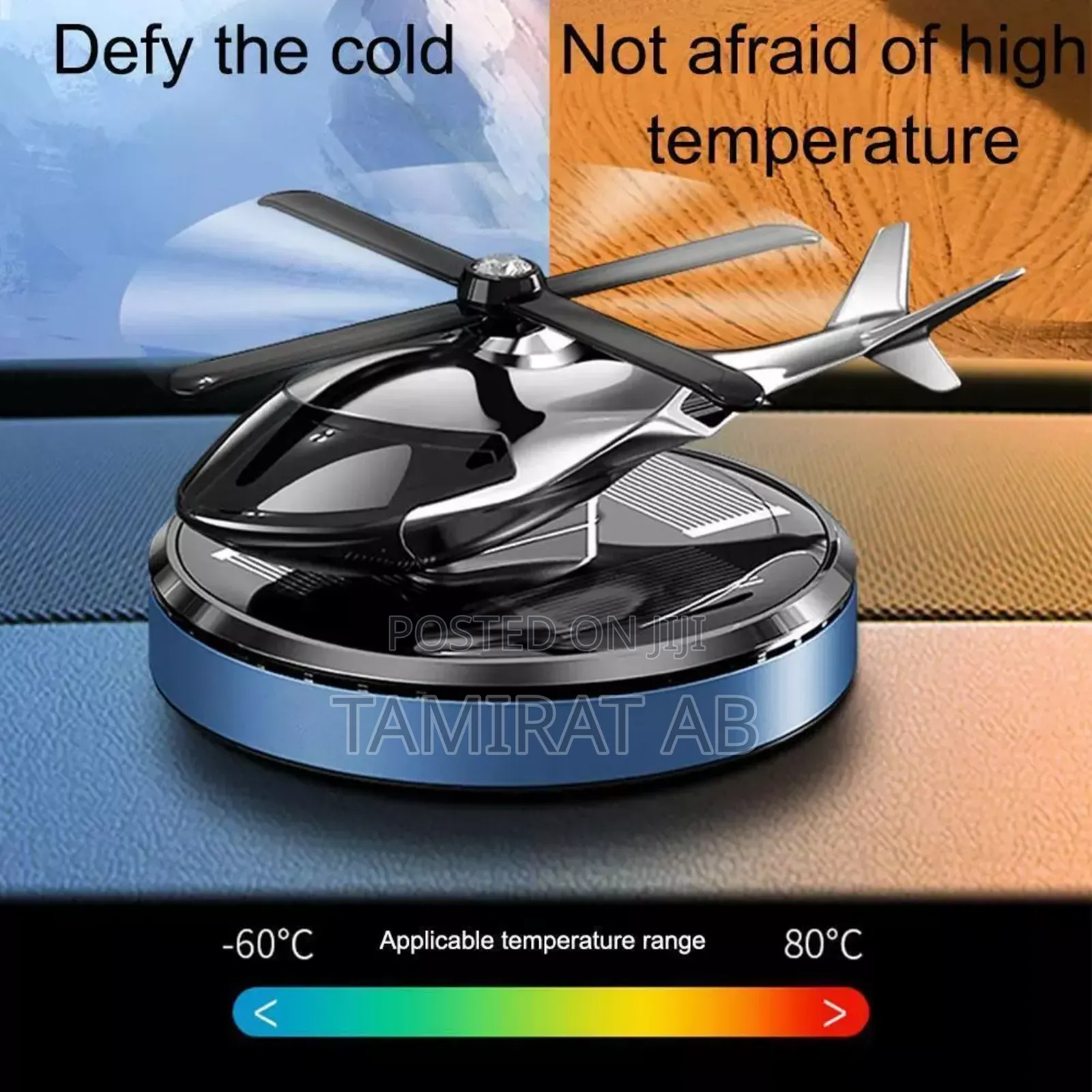 Solar Powered Car Helicopter Air Freshener -Aromatherapy