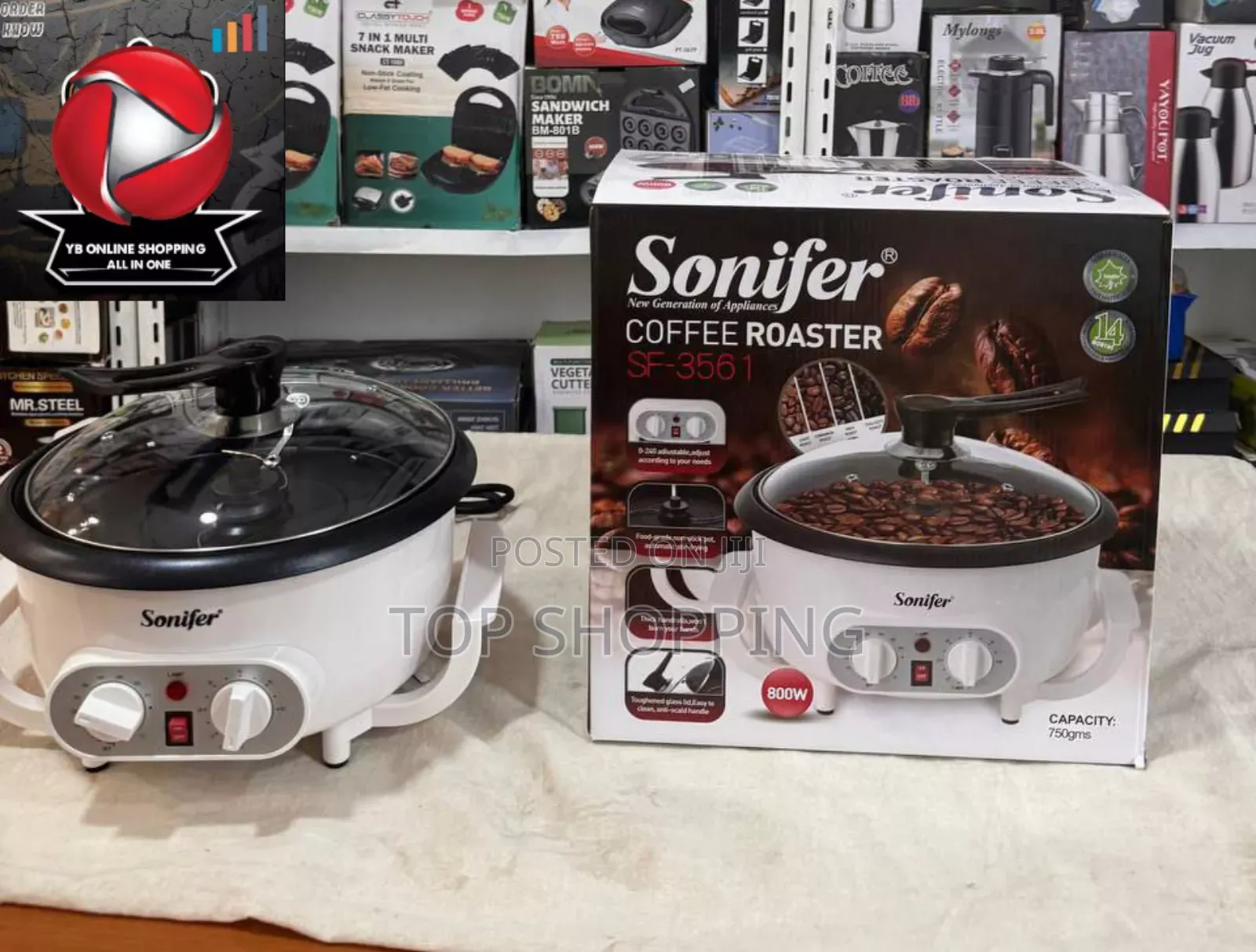 Sonifer Coffee Roaster 750 Gram(750 G የቡና መቁያ) With Timer