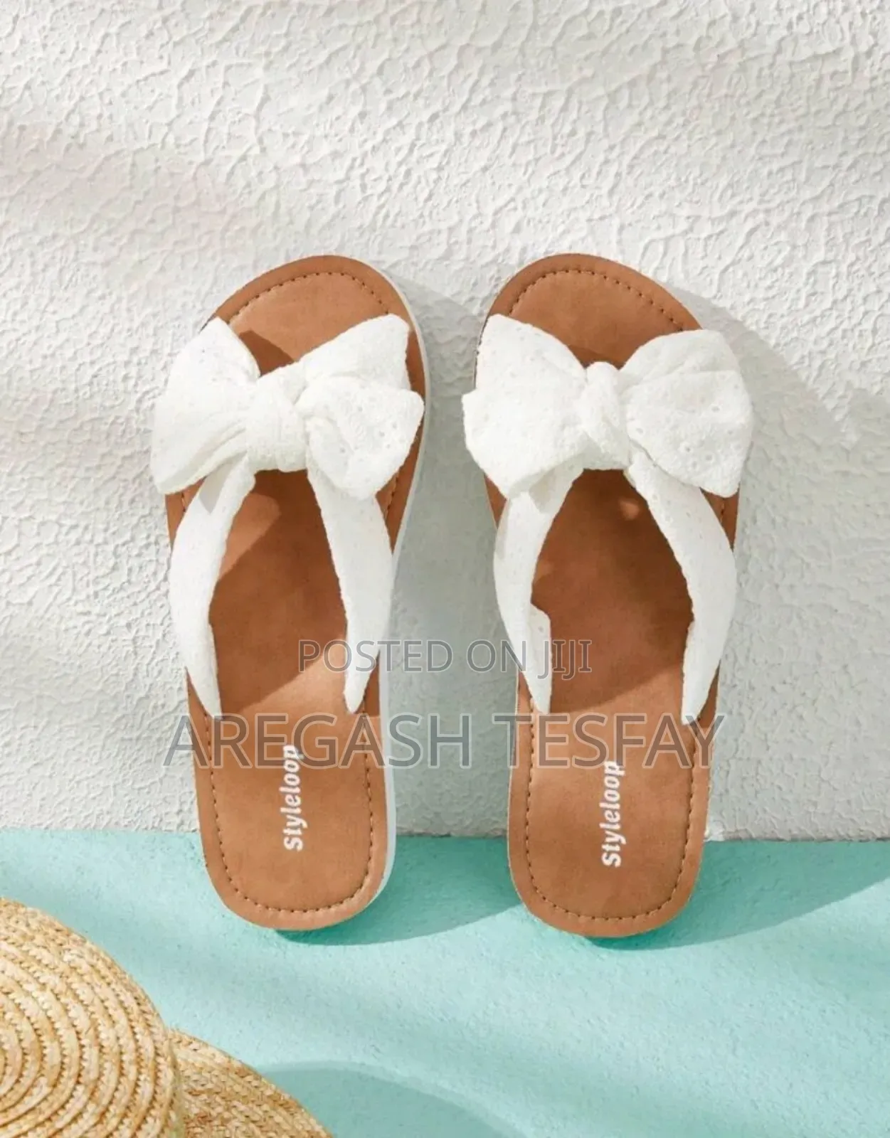 Styleloop Fashion White Slides for Women