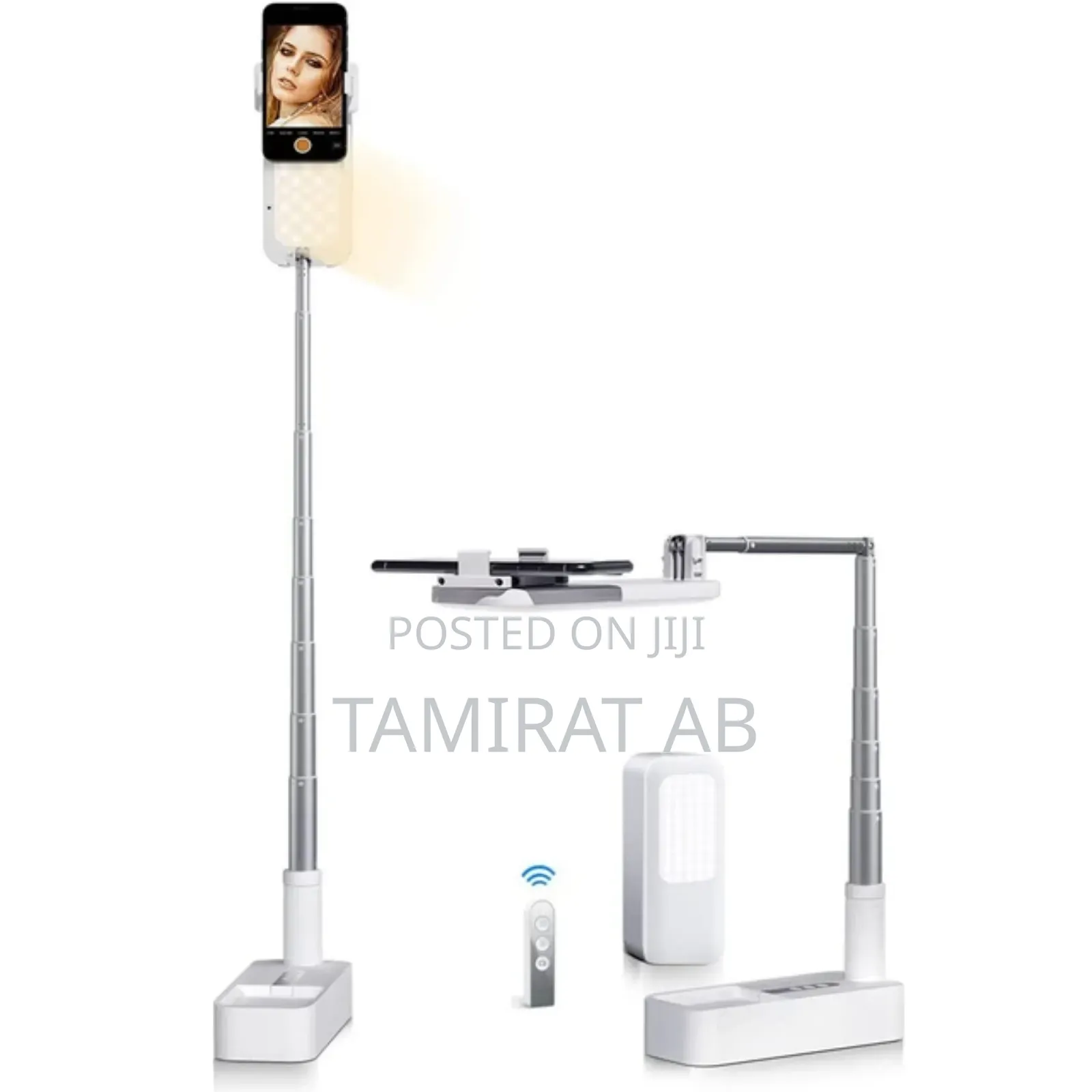 V6 Multi-Function Foldable Mobile Phone Holder, Led Light