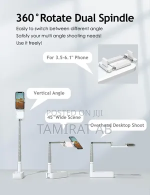 V6 Multi-Function Foldable Mobile Phone Holder, Led Light