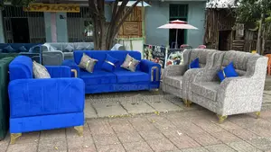 Sofa Full Set Made of HD #1 ማለዳ ስፖንጅ Made by Wooden Material