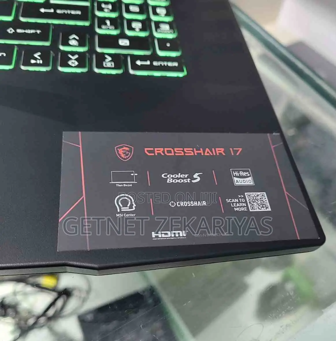 New Laptop MSI Crosshair 17 16GB Intel Core I7 SSD 512GB