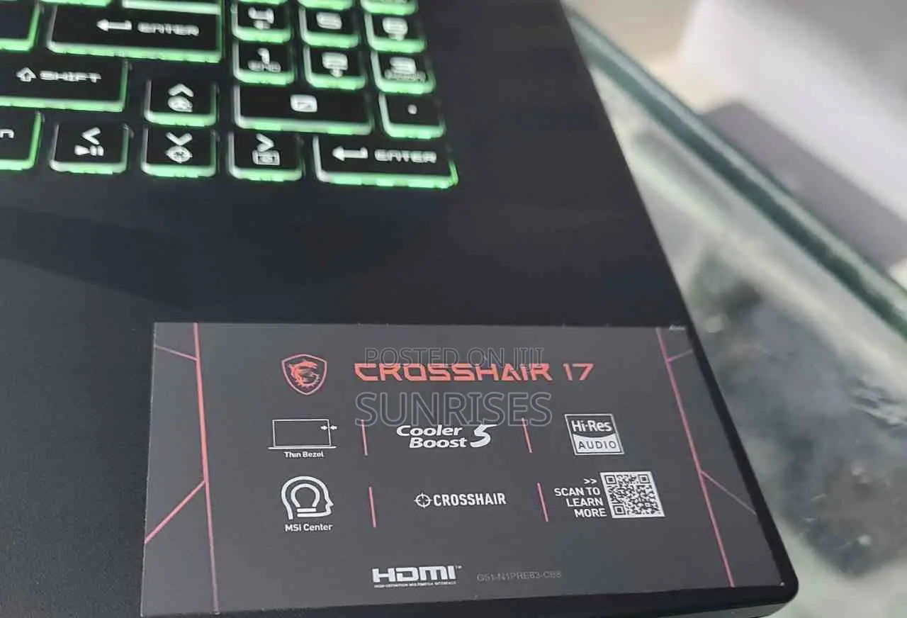 New Laptop MSI Crosshair 17 16GB Intel Core I7 SSD 512GB