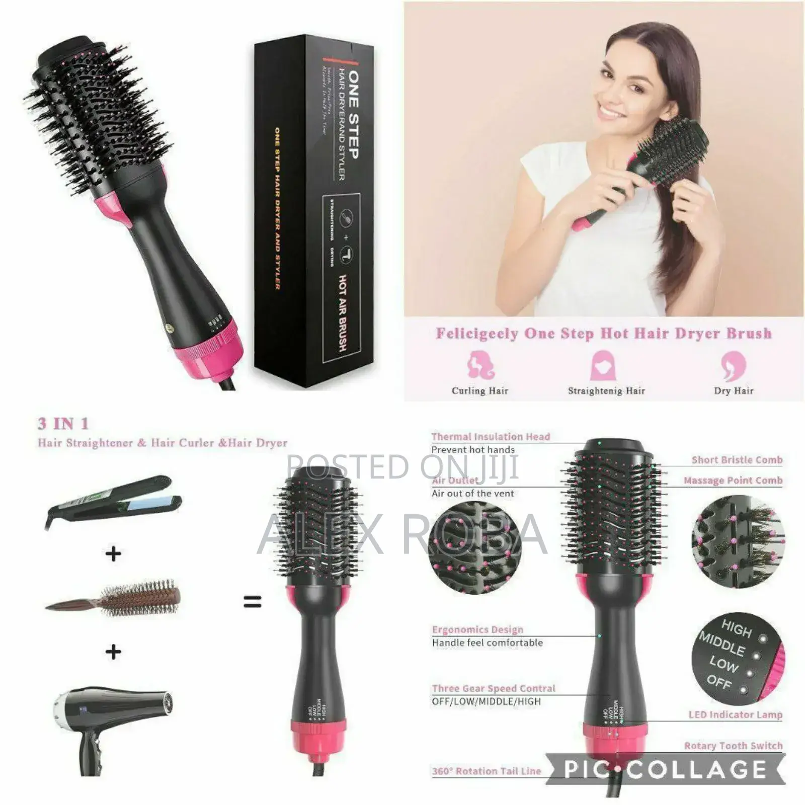 3in One Step Hair Dryer and Styler
