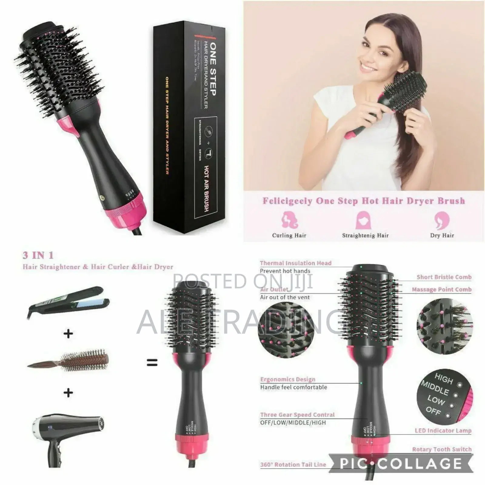 3in One Step Hair Dryer and Styler