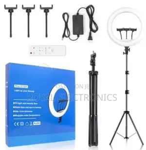 18 Inch Ringlight With 2 Meter Stand 3 Phone Holder Remote