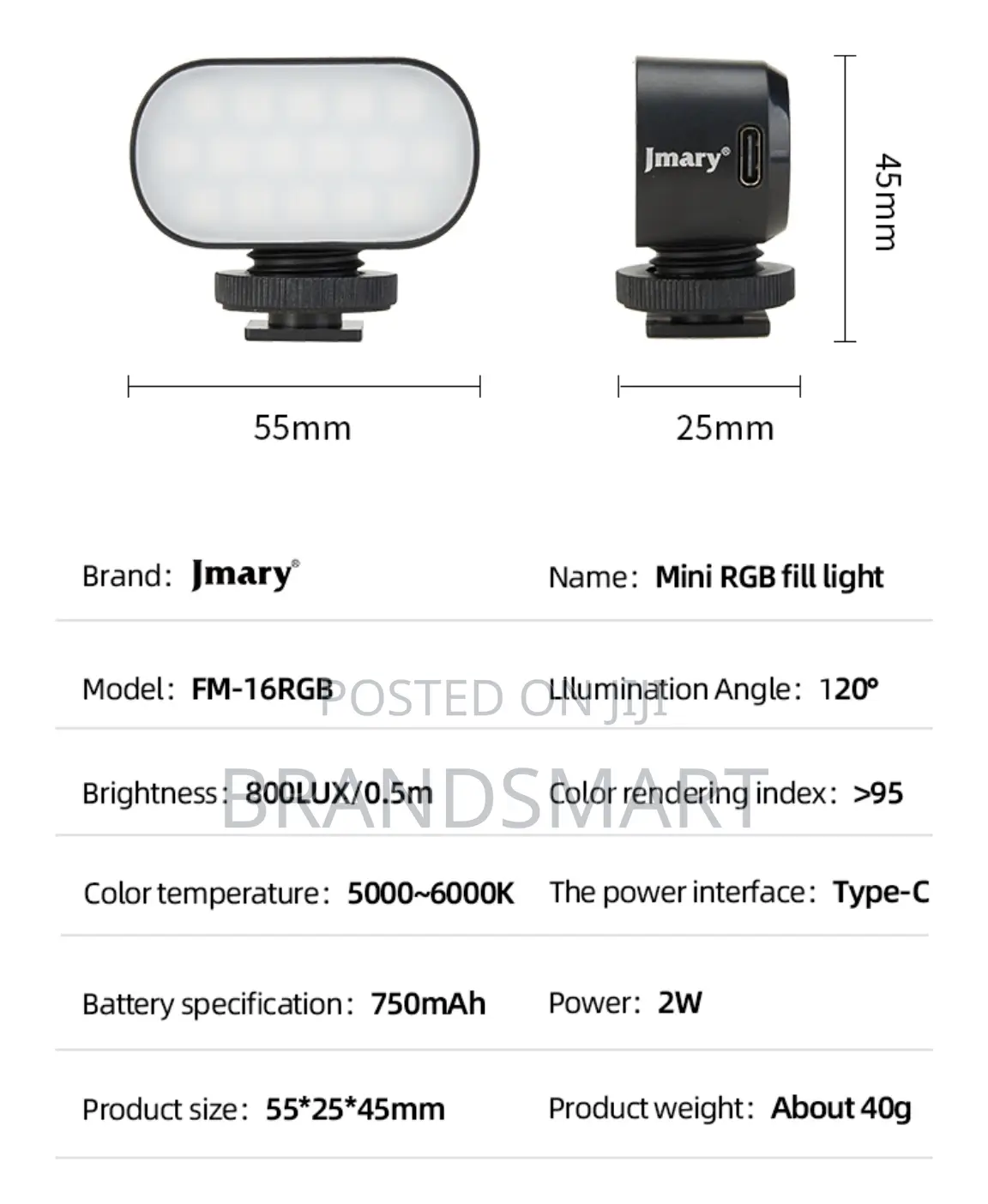 Jmary RGB Amezing Fill Light for Smart Phones and Cameras