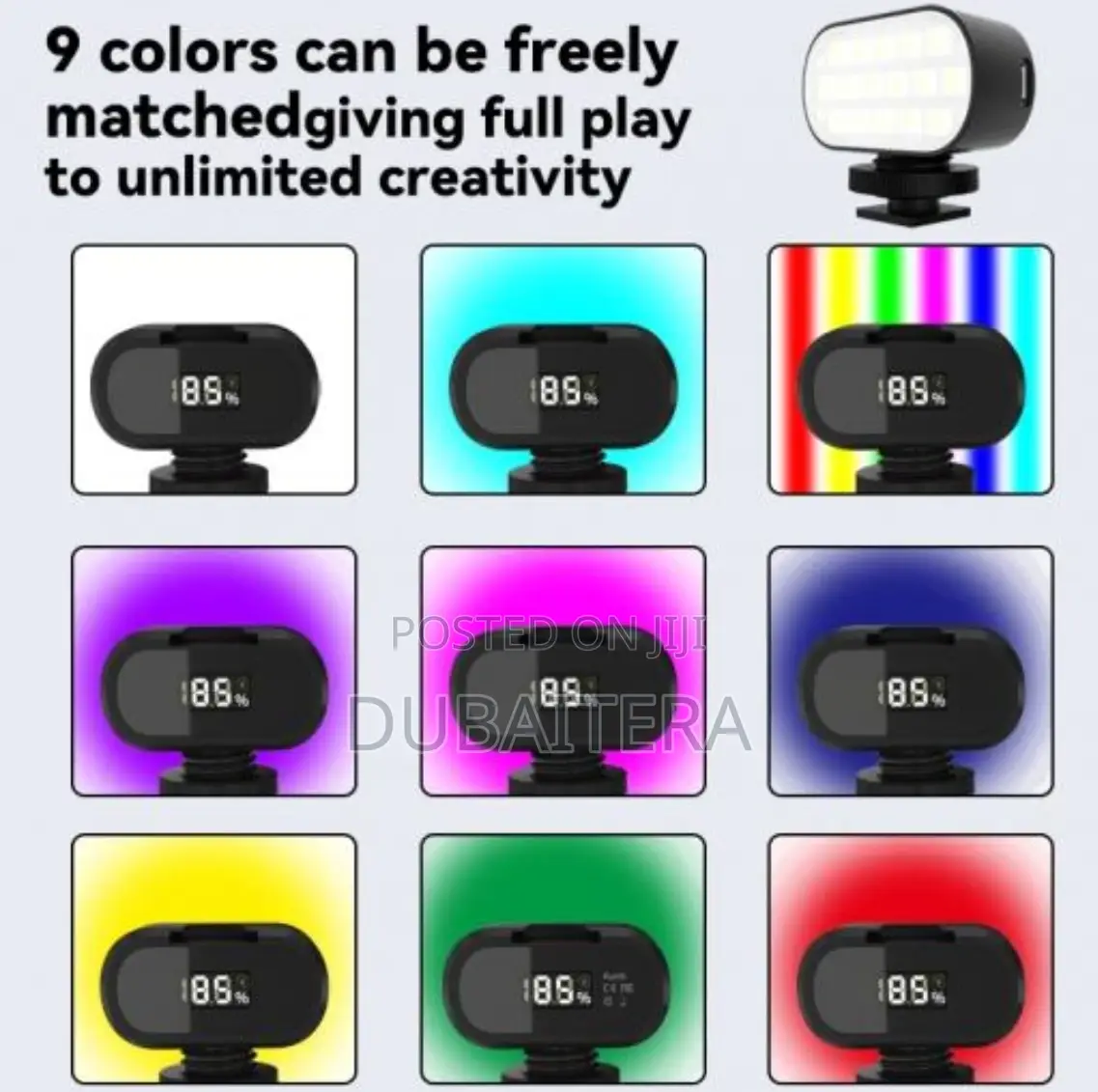Jmary Multi-Functional RGB Fill Light (9 Color Option Mini)