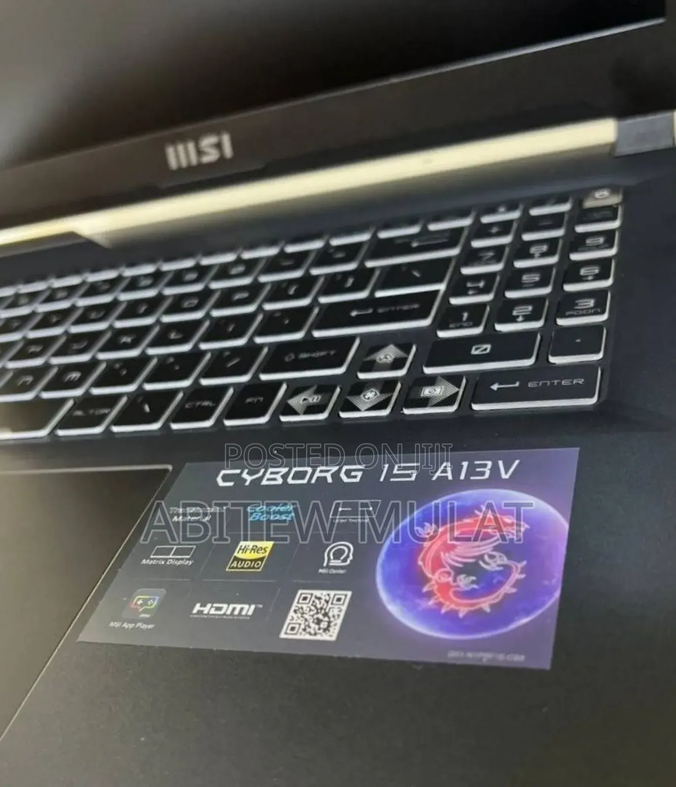 New Laptop MSI MSI Sword 17 16GB Intel Core I7 SSD 512GB