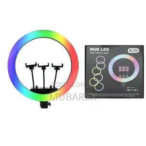 Photo - 22 Inch RGB Soft Ring Light With Dimmable Settings