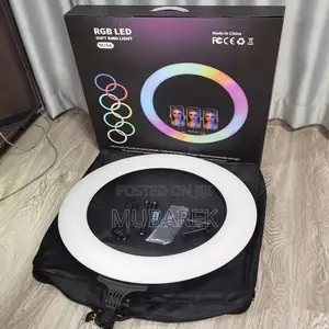 Photo - 22 Inch RGB Soft Ring Light for Video Recording
