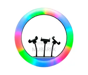 Photo - 22 Inch RGB Soft Ring Light for Streamers and Vloggers