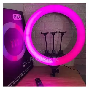 Photo - 22 Inch RGB Soft Ring Light With Versatile Mounting Options