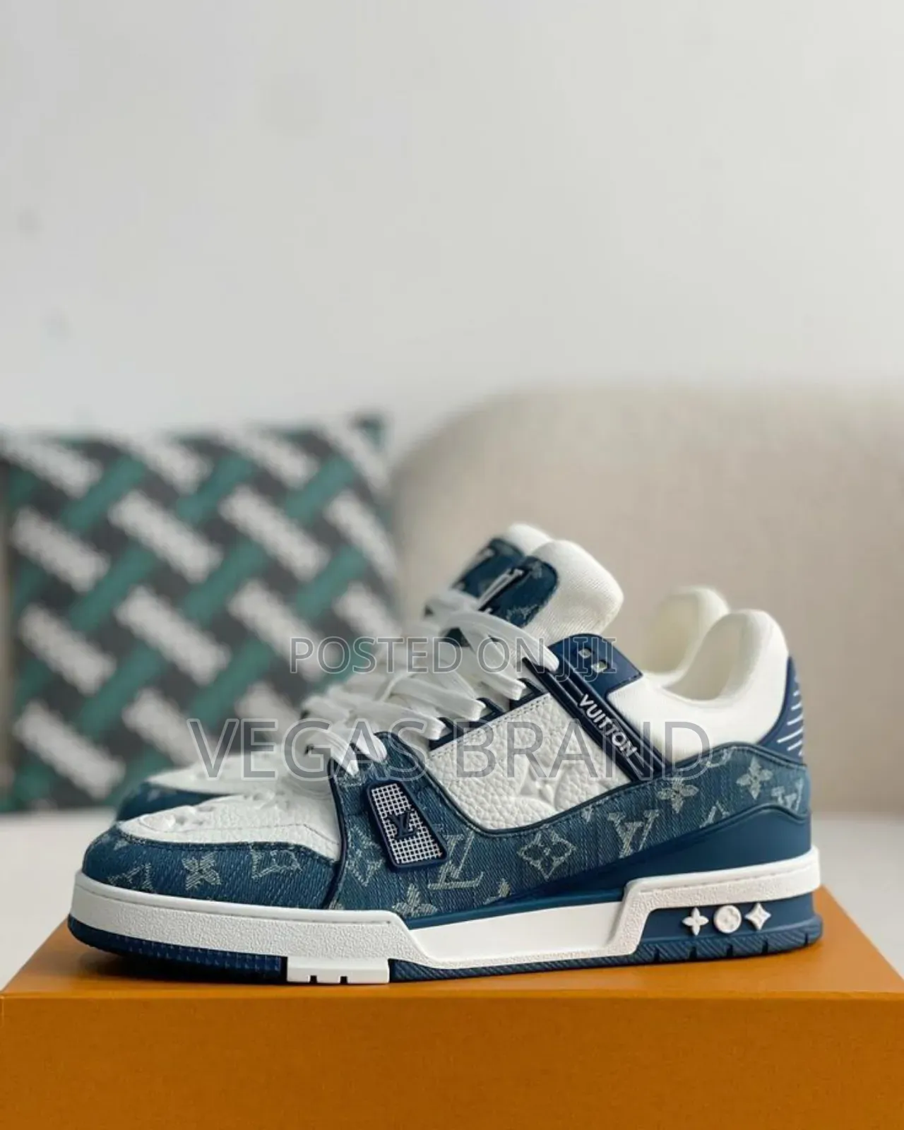 Louis Vuitton LV Blue White Original Quality Shoes