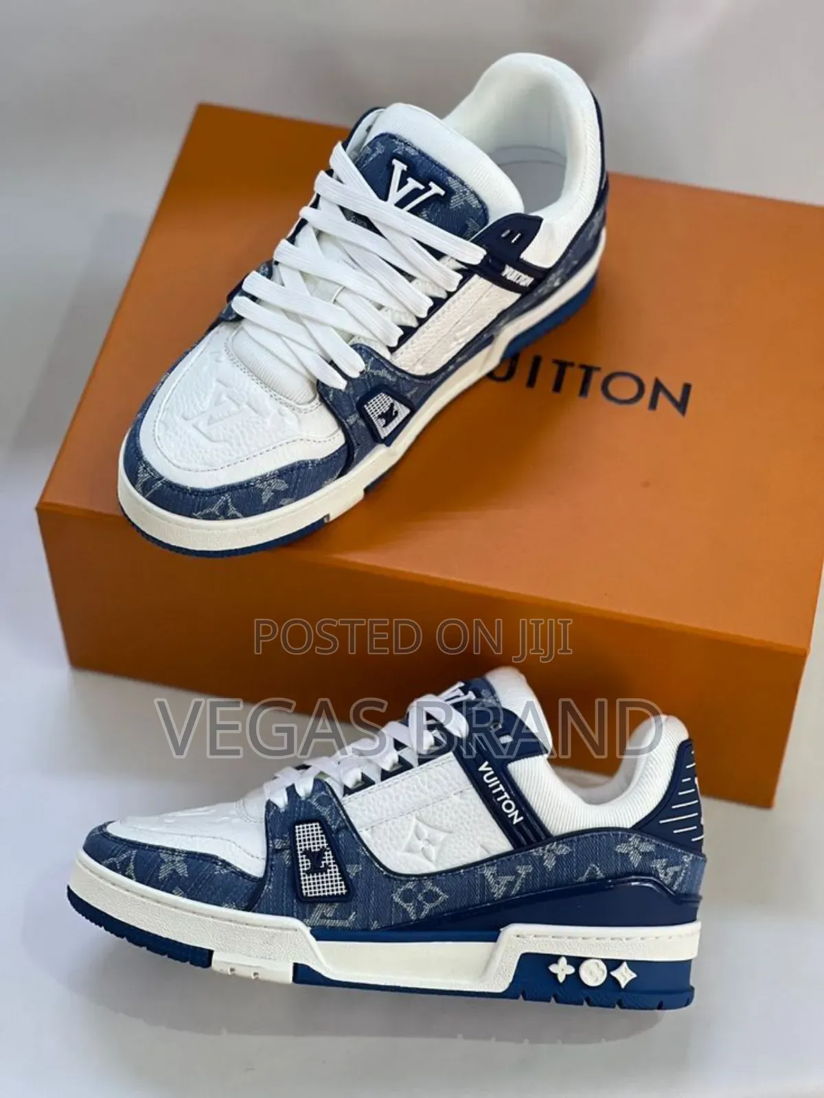Louis Vuitton Lv Blue White Original Quality Shoes