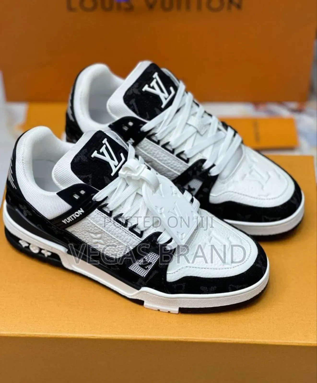 Louis Vuitton Lv Black White Original Quality Shoes