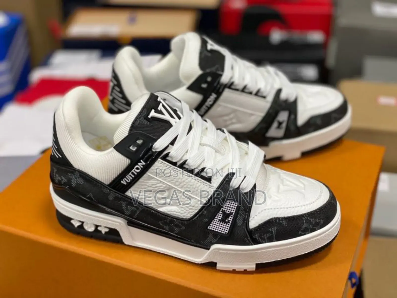 Louis Vuitton Lv Black White Original Quality Shoes