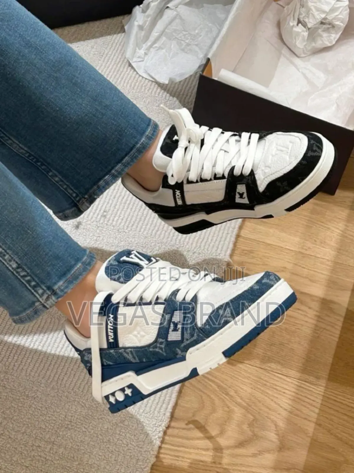 Louis Vuitton LV Blue White Original Quality Shoes