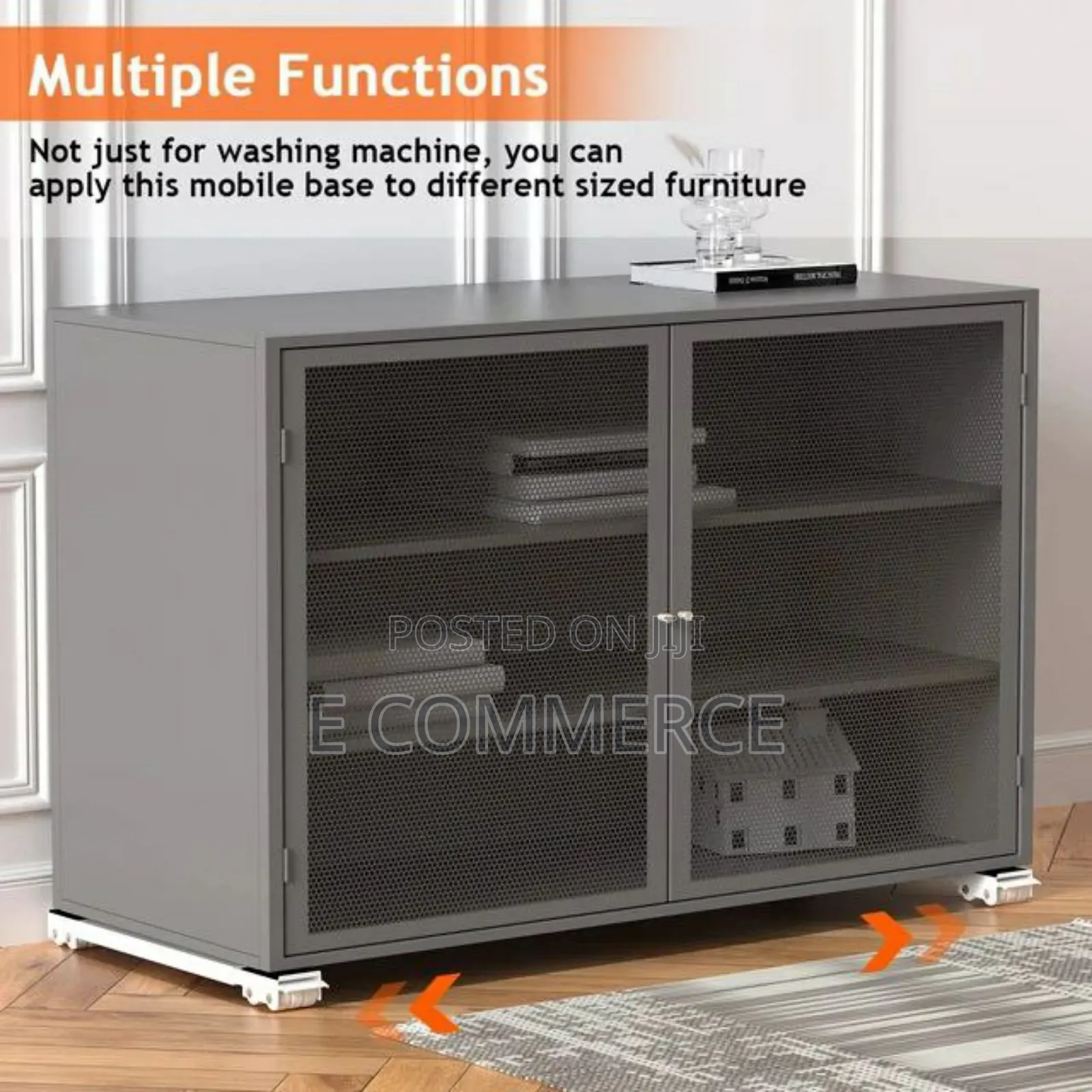 Adjustable Moving Roller Wheels Stand With Brake.