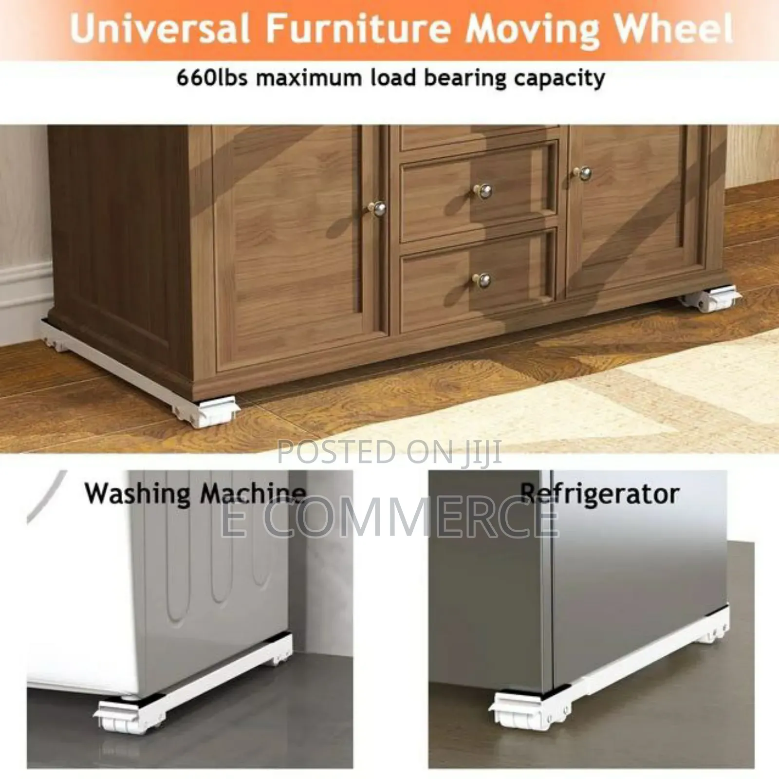 Adjustable Moving Roller Wheels Stand With Brake.