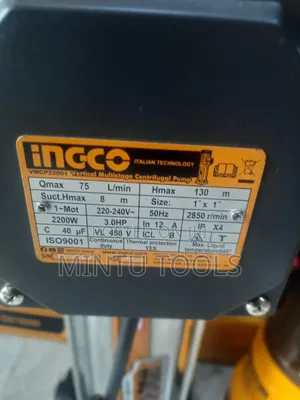 Ingco Multistage Vertical Pump 3hp