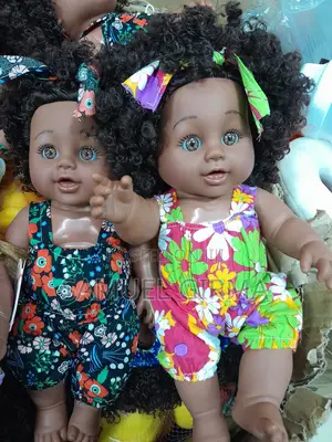 Photo - African Black Girl Doll With Dress