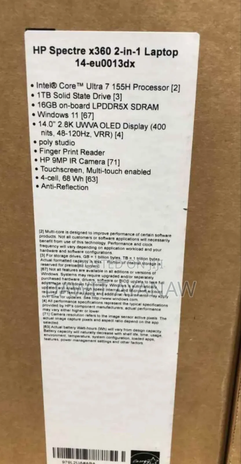 New Laptop HP Spectre 14 16GB SSD 1T