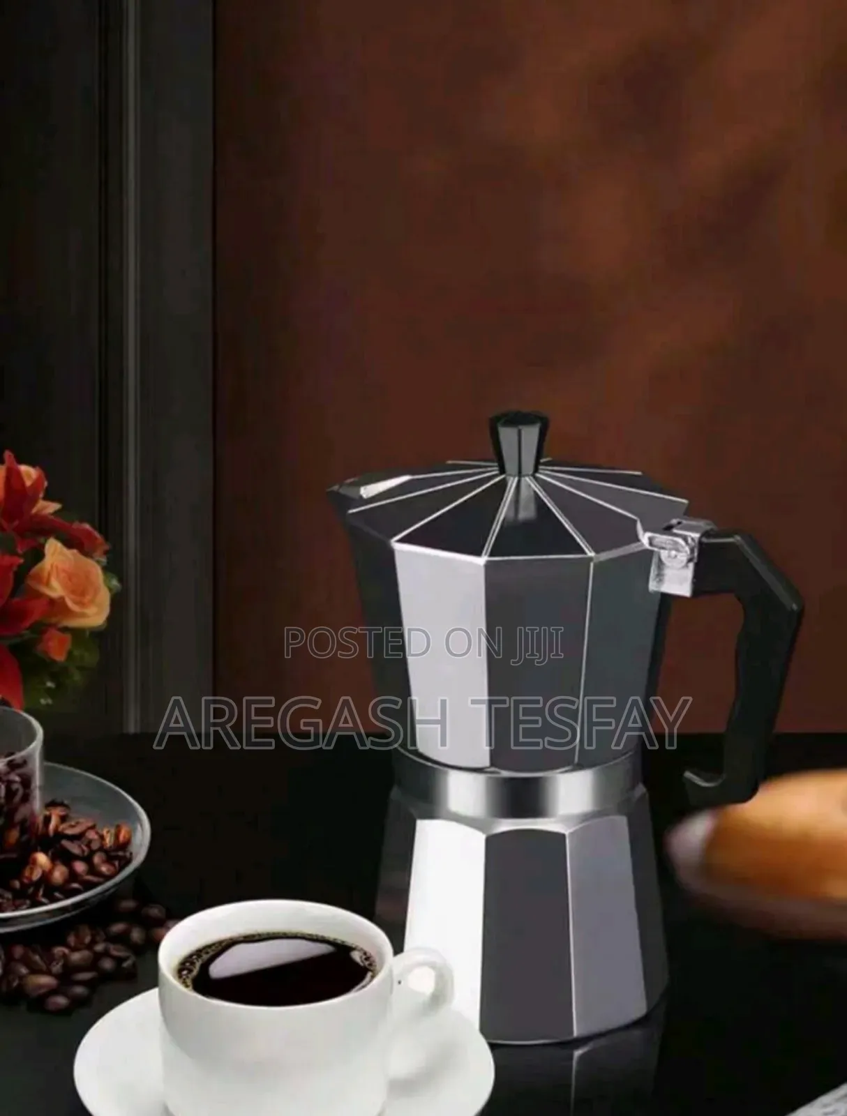 Aluminium Moka Pot Octagonal European Style Espresso Coffee